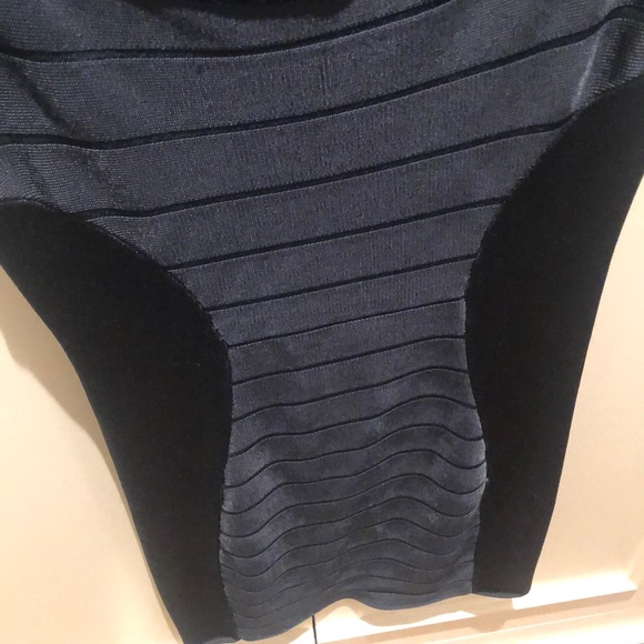 French Connection Navy Bandage Dress - Picture 4 of 6